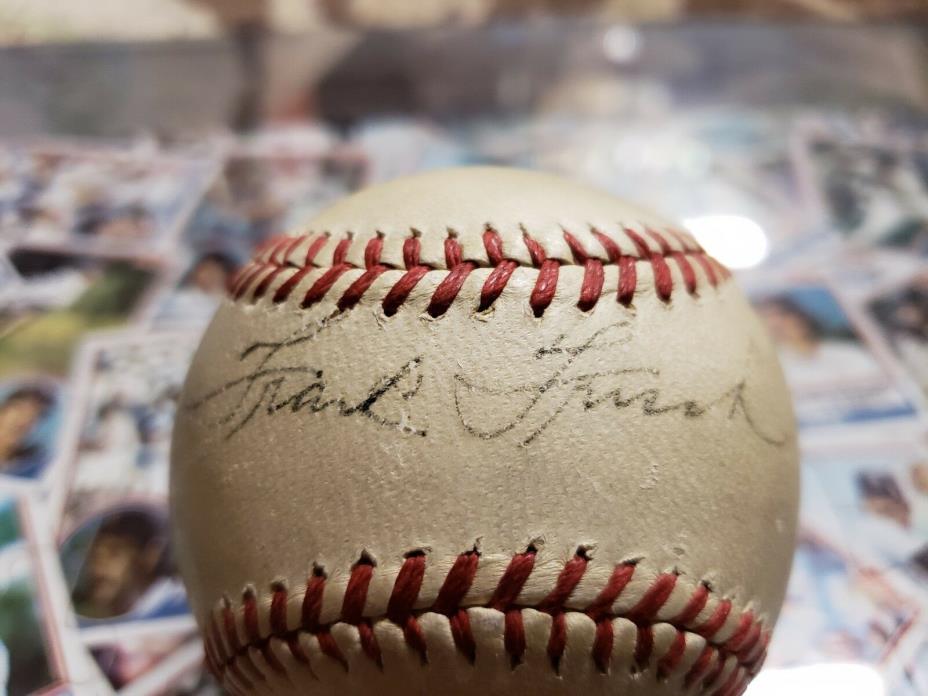 Frankie Frisch Pittsburgh Pirates autographed official Ford Frick ball JSA LOA