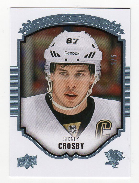 2015-16 Upper Deck Series 1 Platinum Blue UD Portraits Sidney Crosby 3/5