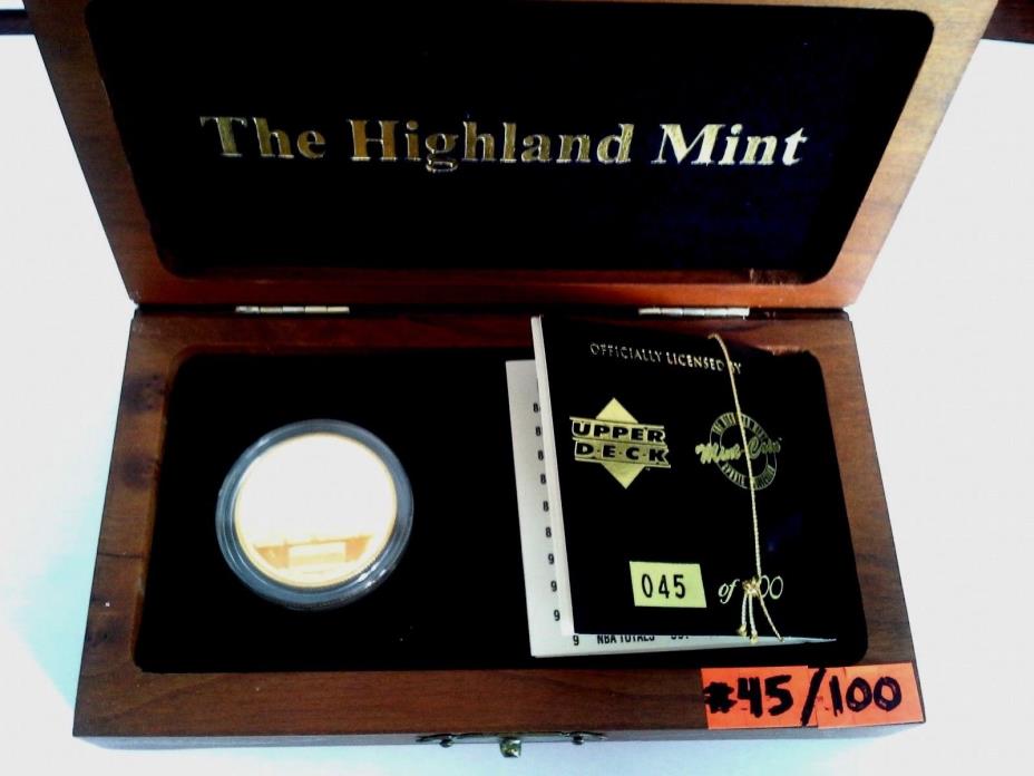Michael Jordan 1 OZ Fine GOLD Upperdeck 45/100 Limited 100 Rare Highland Mint