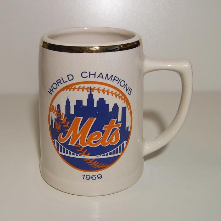 Vintage 1969 Miracle Mets World Champions Welcome Home Dinner Mug Delano Studios