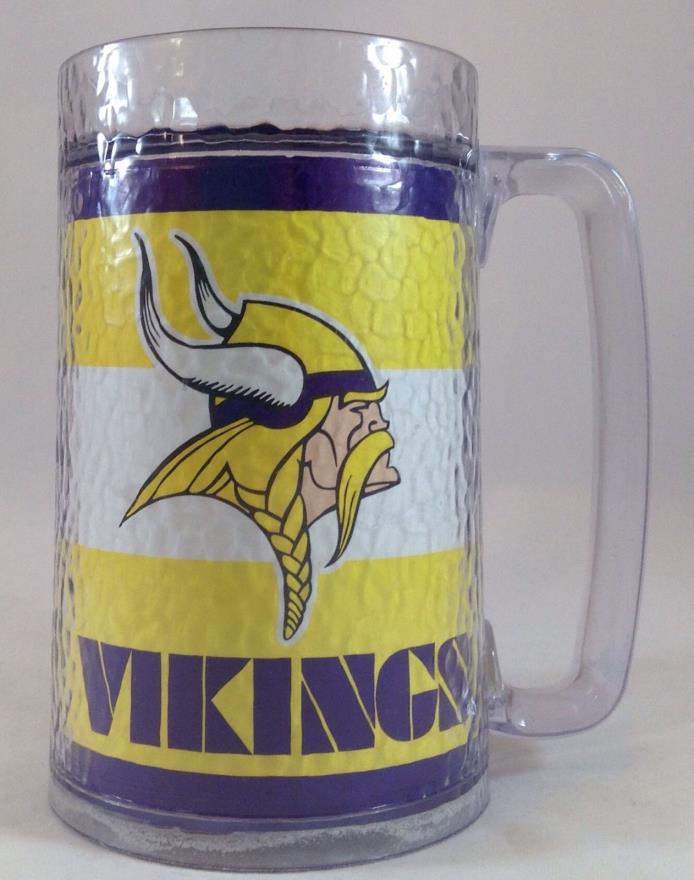 Vintage Minnesota Vikings Football Thermo Serv Mug Plastic Stein 16 OZ