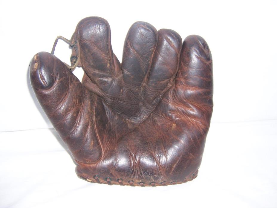 Antique Old Vintage D&M Buckle Back Baseball Glove Hugh Critz Very Rare Nice USA