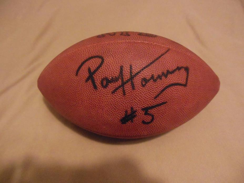 Paul Hornung and Jim Taylor Dual Autograph Official NFL Taglibue Football
