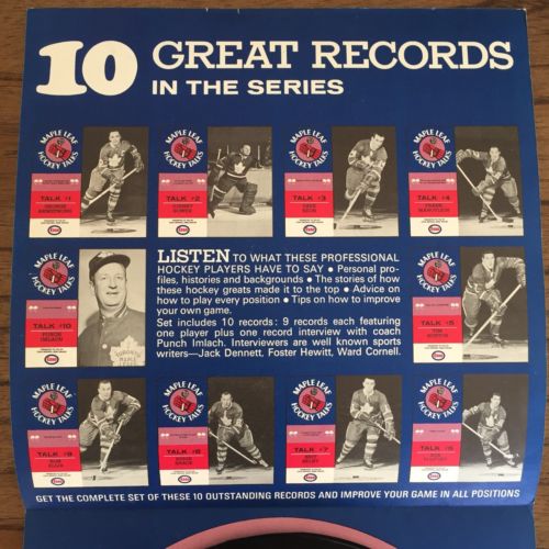 1966-67 Toronto Maple Leaf Hockey Talks Vinyl Records Complete Set Of 10