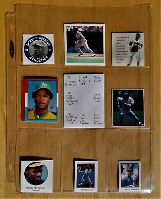 Rickey Henderson P4 1982 Sticker Topps A's Team Set of 10 Photo Mint Oddball