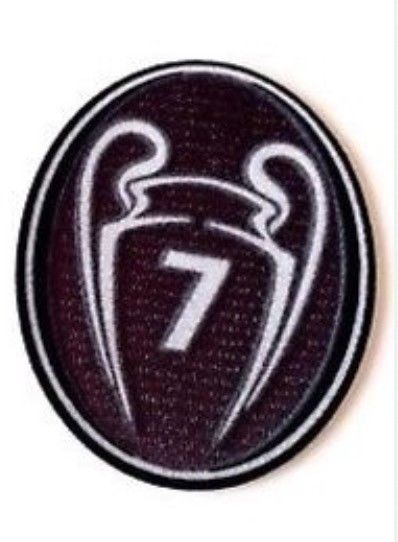 UCL UEFA Champions League Gray Trophy 7 Cup Patch Badge For AC Milan