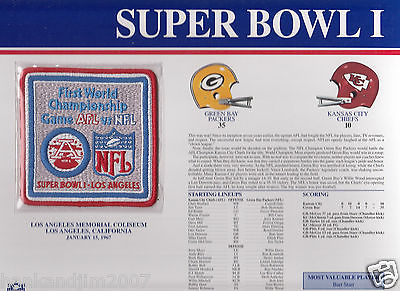 Super Bowl 2 Packers vs Raiders Commemorative Patch card 9x12 Sealed MIB