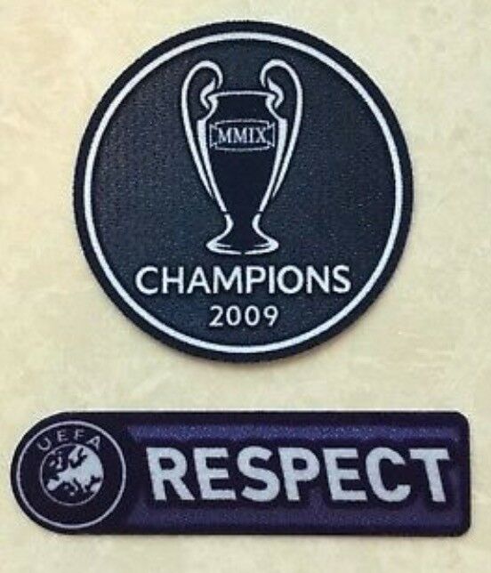 Set Of FIFA 2009 UEFA Champions League Respect Patch Badge Parche Pièce Flicken