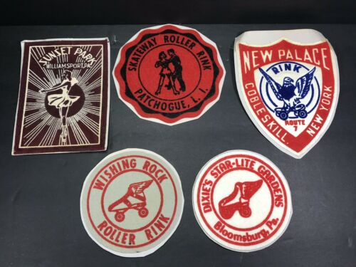 Lot Of 5 Vintage Roller Skating Patches