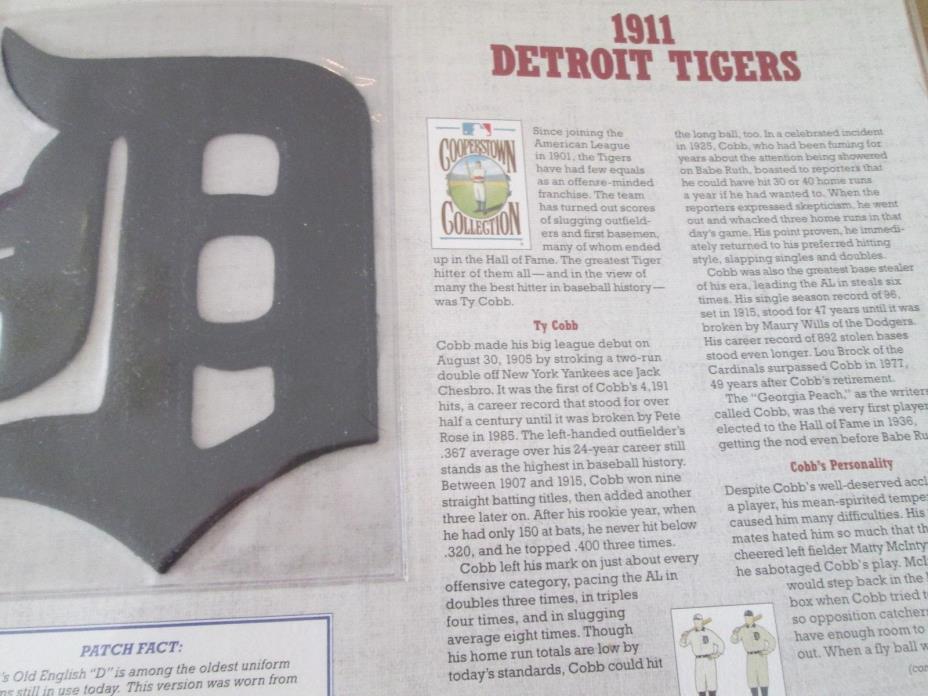 Patch 1911 DETROIT TIGERS WILLABEE & WARD