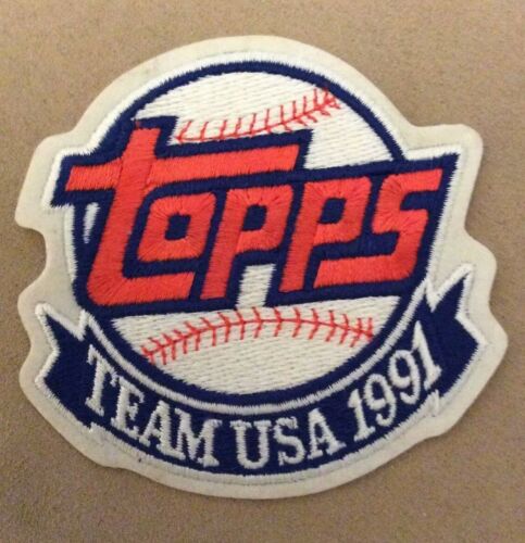TEAM USA TOPPS 1991 EMBROIDERED BASEBALL JERSEY PATCH CLOTH BACK SEW ON IRON ON
