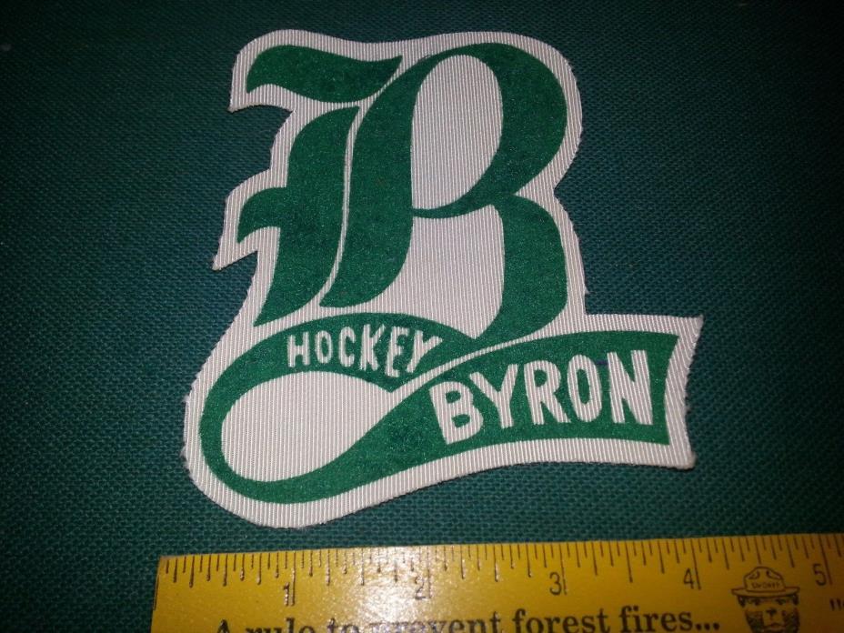 Byron Hockey Vintage Crest Patch Badge Ontario