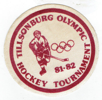 1981-82 Tillsonburg Ontario Olympic Hockey Tournament Patch