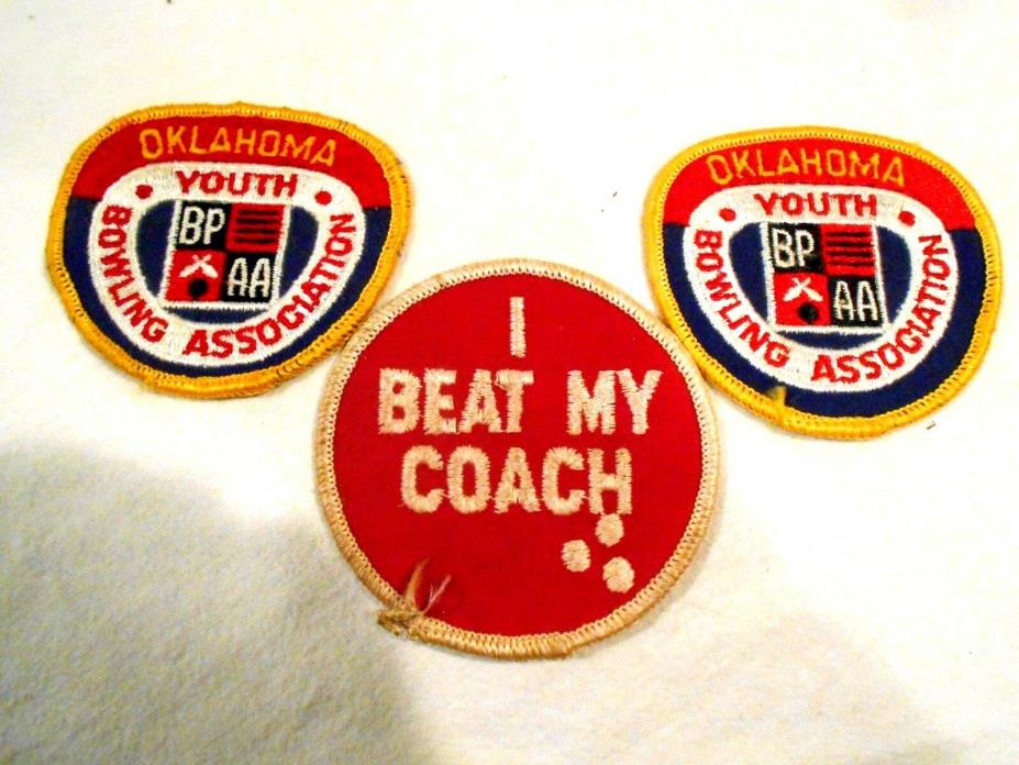 2-Oklahoma Youth Bowling & 1-I beat My Coach Cloth Patches