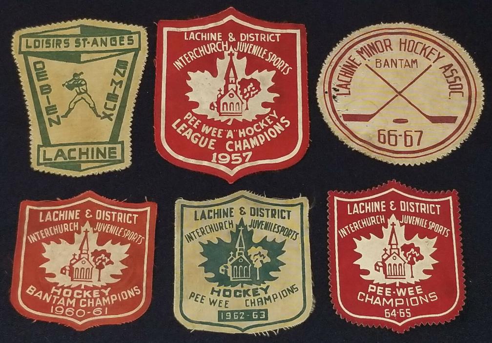 1950/60's - LACHINE, QUE, CANADA - HOCKEY + BASEBALL - CREST (6)