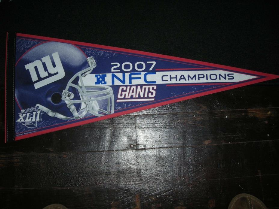 NFL, Super Bowl XLII, 2007 NFC Champion, New York Giants, pennant, excellent con