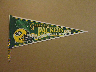 NFL Green Bay Packers ELEVEN CHAMPIONSHIPS Logo Pennant