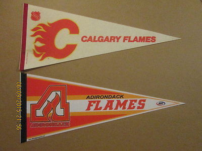 NHL AHL Calgary Flames & Adirondack Flames Pennants