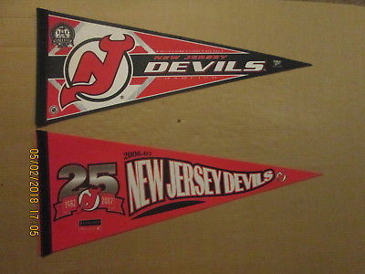 NHL New Jersey Devils 2003 Eastern Conf. Champions & 25TH Anniversary Pennants