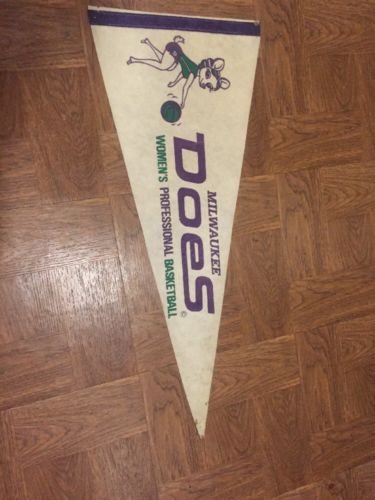 Vintage Milwaukee Does Women's Professional Basketball 11.5x28.5 Pennant WPB