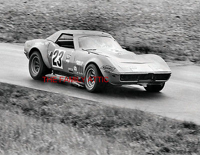 #23 CORVETTE WILBUR PICKETT CHR KEMP 1972 CAR RACE PHOTO DANVILLE 250 VIR RACING