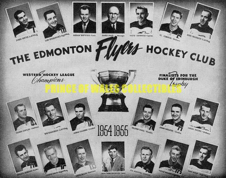 1954-55 EDMONTON FLYERS TEAM PHOTO 8X10