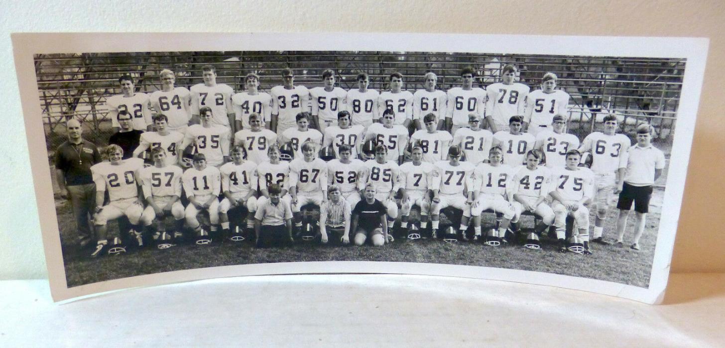 1968 Vicksburg High School football team photo; originial, Michigan boys uniform