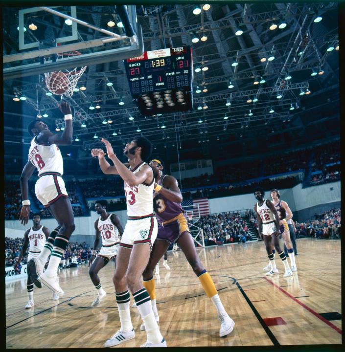 Wilt Chamberlain & Kareem 1971 Lakers vs. Bucks NBA 120MM Color Negative