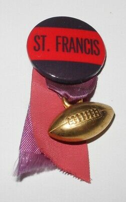 1940's Saint Francis University Red Flash Football Pin Button Pinback Token v2