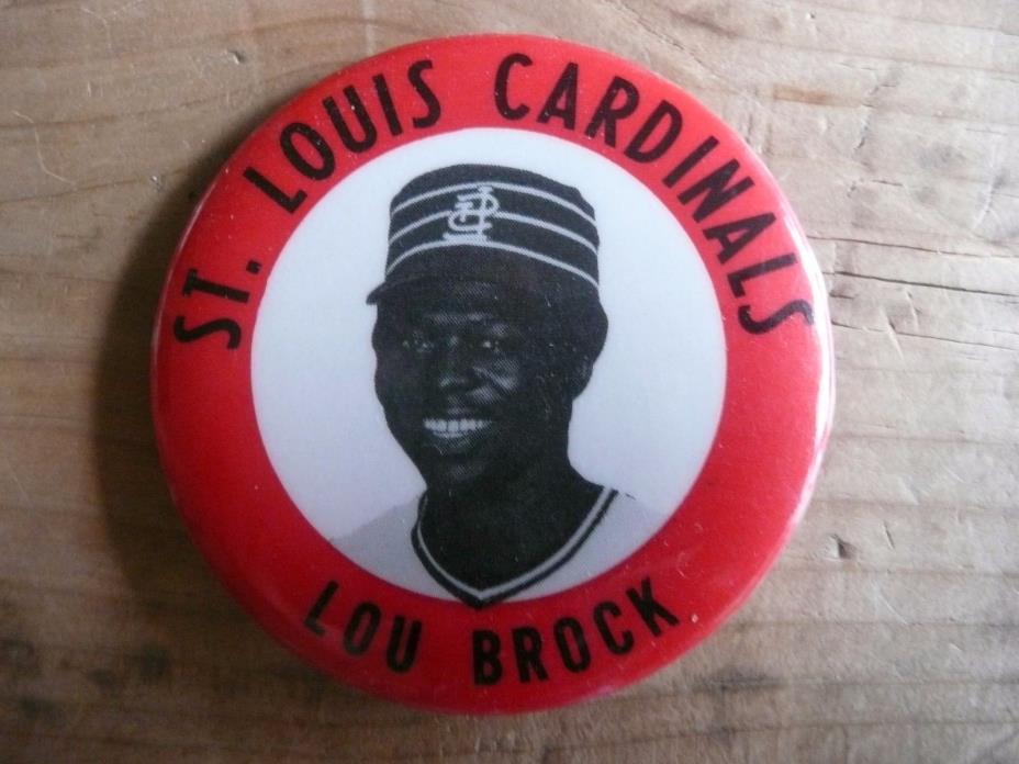 Vintage Original LOU BROCK pin back button (2 1/4