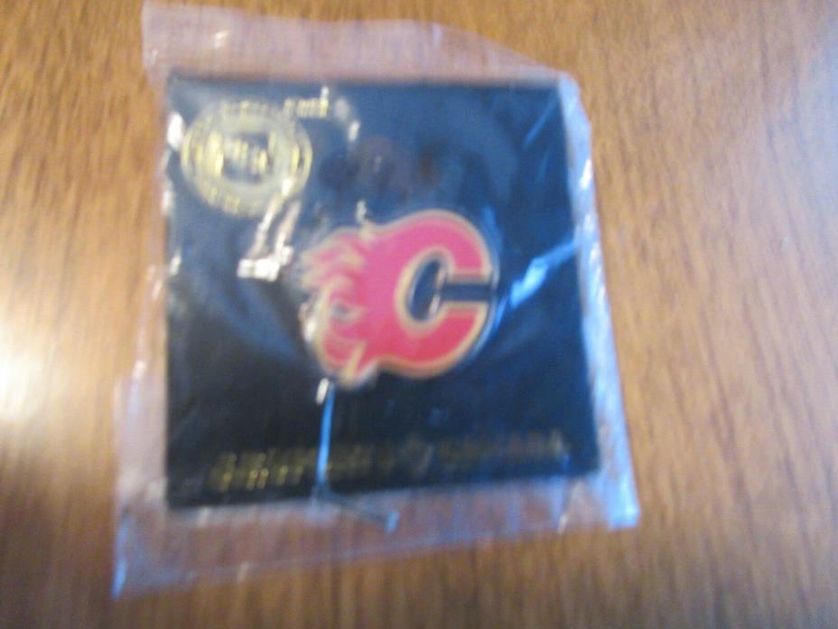 Vintage 3/4 inch CALGARY FLAMES EMBLEM pin NHL