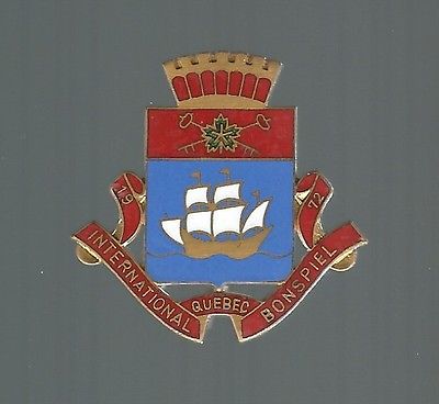 1972 Quebec International Bonspiel, Curling Club pin