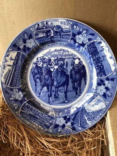 Vintage Staffordshire Kentucky Derby Plate 1982