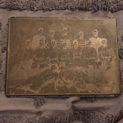 Antique Baseball Team Original copper photographic printing plate