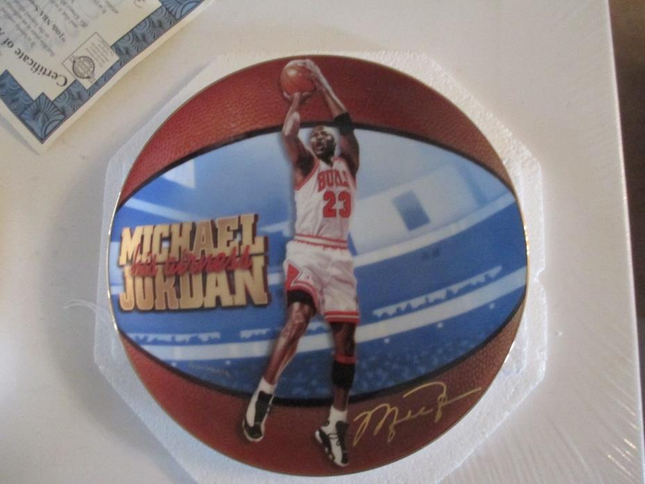 1999 Collectors Plate Michael Jordan By Glen Green 10th NBA Scoring Title 1501A