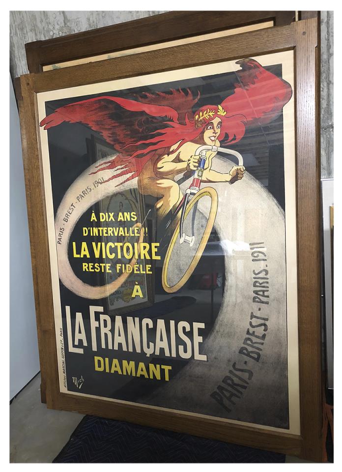 La Francaise Diamant Original Vintage Poster - Framed - 1918 - Mich