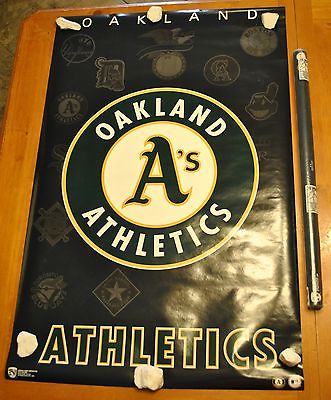 OAKLAND A'S LOGO POSTER VINTAGE EARLY 1990'S ATHLETICS