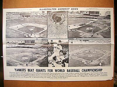 1962 ICN Display Poster 12x19 New York Yankees San Francisco Giants World Series