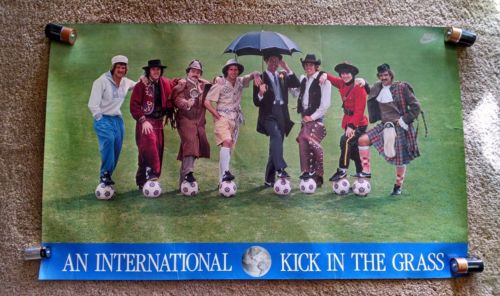 Vintage NIKE Soccer Poster Tampa Bay Rowdies International Kick In The Grass