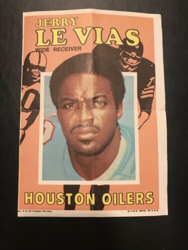 1971 Topps Jerry Levias Collectible Poster