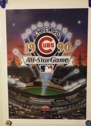 1990 MLB All-Star Game 18x24 Poster CHICAGO CUBS Wrigley Field