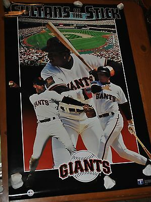 RARE SAN FRANCISCO GIANTS SULTANS OF THE STICK POSTER BARRY BONDS, MATT WILLIAMS
