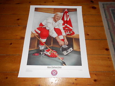 1988 HOCKEY LEGENDS PROVINCIAL PAPERS POSTER ALEX DELVECCHIO 21 7/8 X 28 1/2