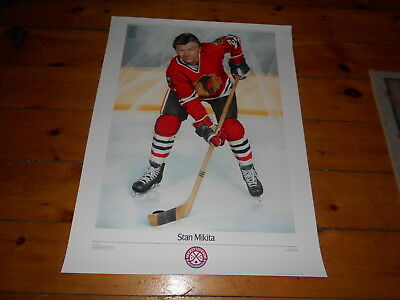 1988 HOCKEY LEGENDS PROVINCIAL PAPERS POSTER STAN MIKITA 21 7/8 X 28 1/2