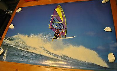 VINTAGE # 1227 POSTER WINDSURFER AIRBORNE VERY RARE ONLY 1 LISTED ON ALL OF EBAY