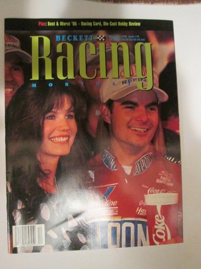 1995 Magazine Race Car Collector Jeff Gordon Beckett Racing Card Die-Cast Guide