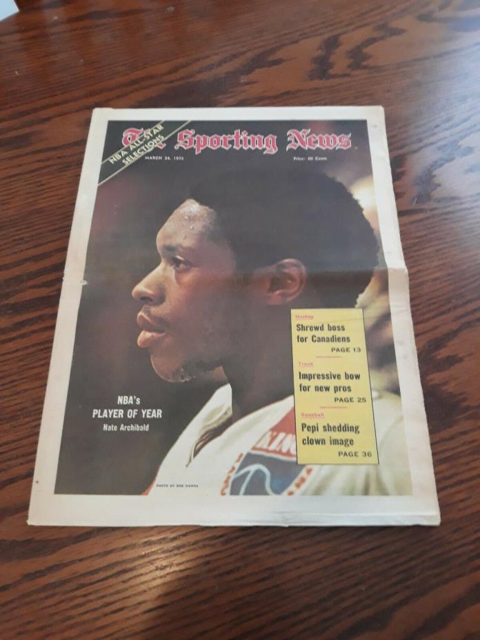 MARCH 24,1973-THE SPORTING NEWS-NATE ARCHIBALD OF THE KANSAS CITY-OMAHA KINGS