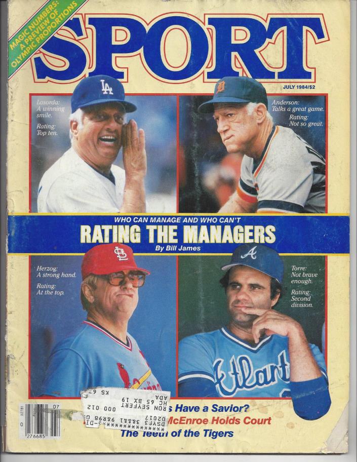 Sport Magazine July 1984 Lasorda, Anderson, Herzog and Torre On Cover