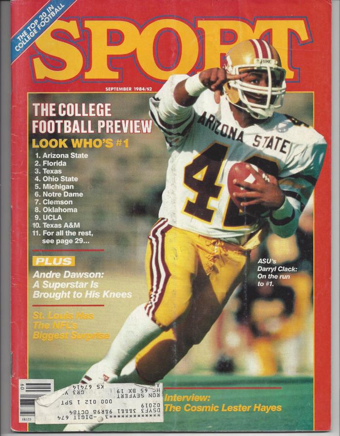 Sport Magazine September 1984 Arizona State's Darryl Clack Cover