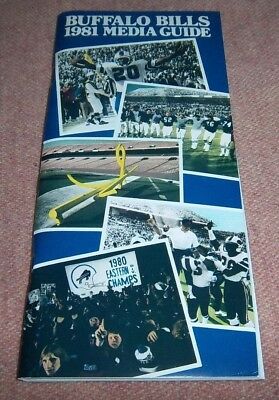 AFC/NFL Original 1981 Buffalo Bills Football Media Guide Pristine Condition